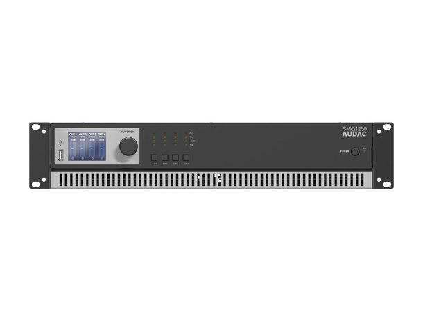 Audac SMQ1250 DSP-forsterker, 4x1250W RMS, RS232 
