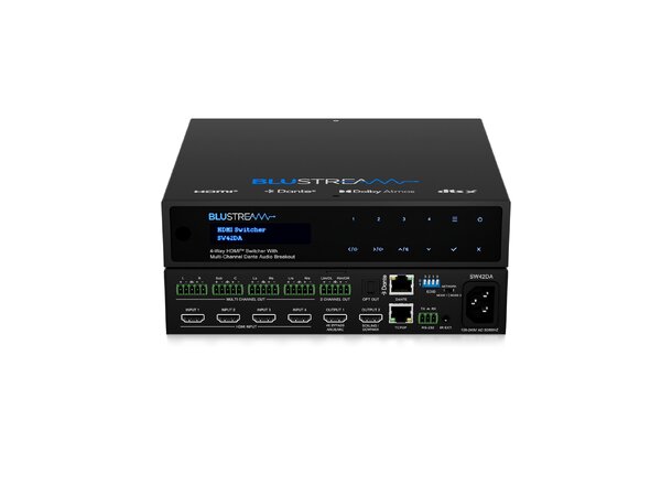 Blustream SW42DA Dante 7.1 Multi-Format Presentation Switcher 