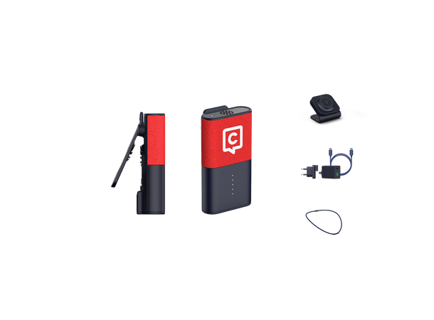 Catchbox Plus PRO Custom 1 cube + 2 clip Dante. Valgfri farge & logo. Inkl ladere 