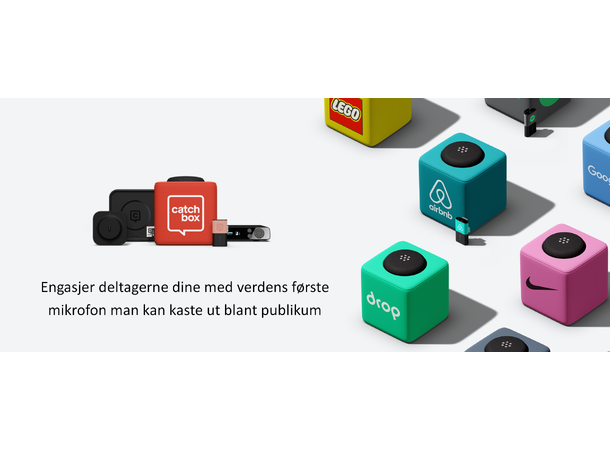 Catchbox Plus PRO Custom 2x Cube Dante. Valgfri farge & logo. Ladere 