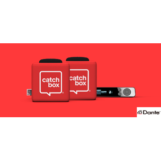 Catchbox Plus PRO Custom 2x Cube Dante. Valgfri farge & logo. Ladere