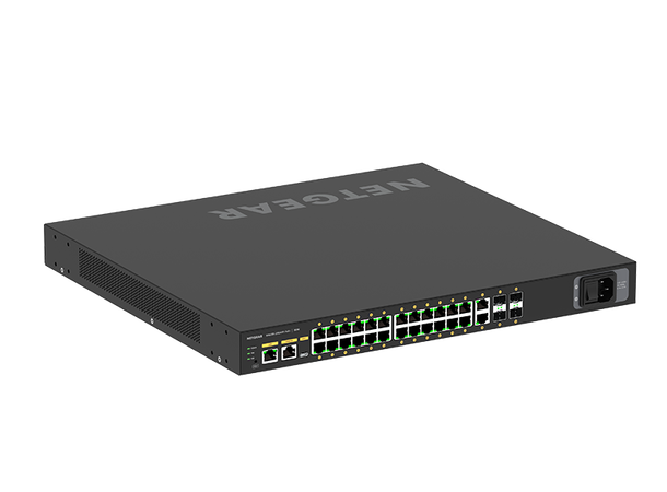 NETGEAR AV Line M4250-26G4XF-PoE+ 24 port (24x PoE+ 480E), 4xSFP+ Managed 