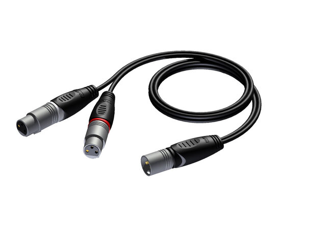 Procab CLA736/1.5 XLR Han-2x XLR  Hun 1.5m 