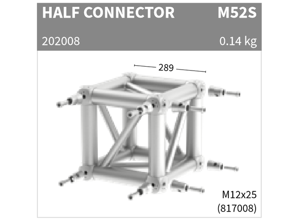 Sixty82 M29/M39 Connector M52S 0mm Half Connector M52S 