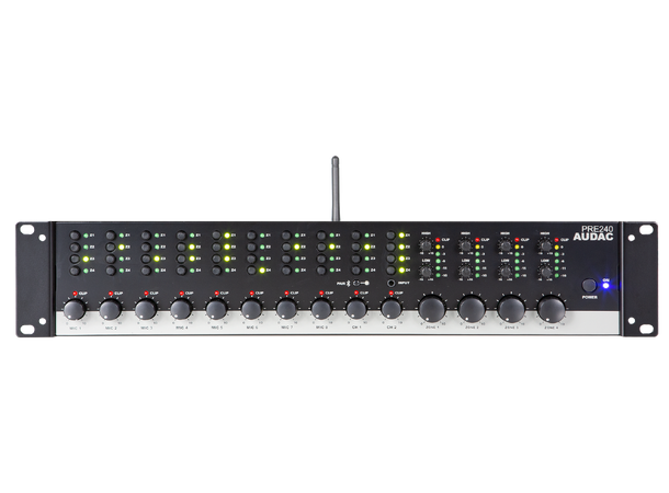 Audac PRE240 19" mikser med Bluetooth® 10 inn/4 ut 