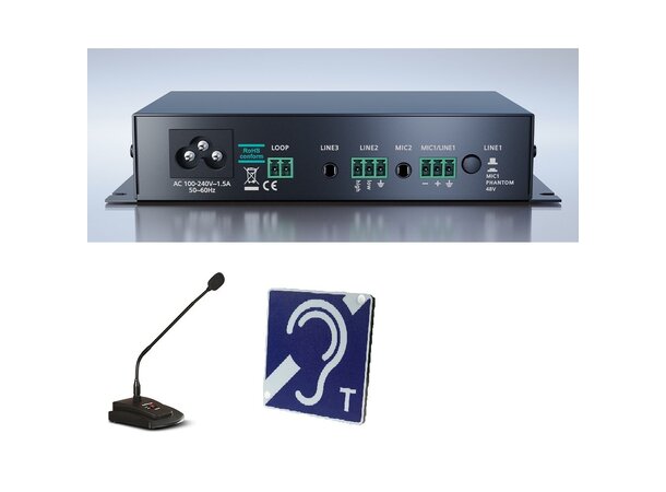 Audioropa Skrankeslynge - Sign Loop Sett med NX3, skiltslynge og mikrofon 