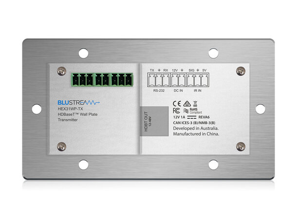 Blustream HEX31WP-TX 2 x HDMI & 1 x USB-C Wall Plate HDBaseT™ 