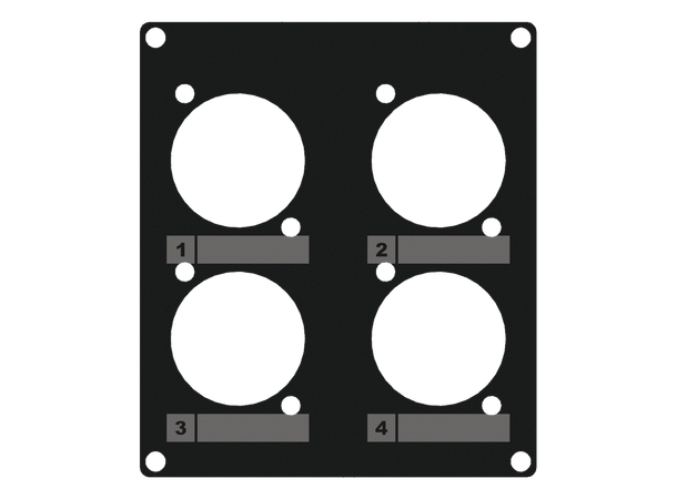 Caymon Casy 2 space coverplate 4x D-size 