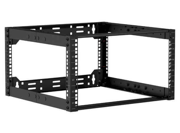 Caymon open frame 19" Rack, for vegg 6 Unit Justerbar dybde 500-700mm 