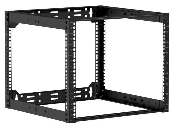 Caymon open frame 19" Rack, for vegg 9 Unit Justerbar dybde 500-700mm 