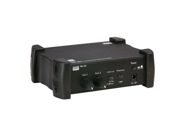 DAP Audio PRE202 Preamp 2 Channel Microphone Preamp +48V 