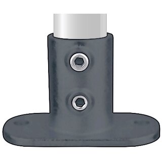 FS Rørklemme veggflens For 48mm rør, TUV godkjent. Sort, matt.