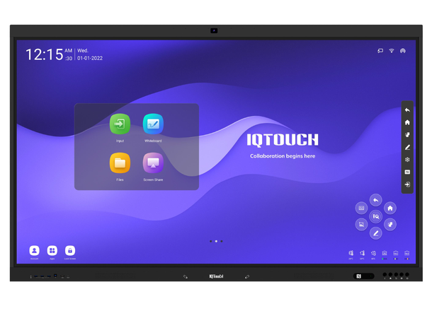 IQTouch TE1200PRO 65" 40p touch, 4K, Android 12, NFC- Access 