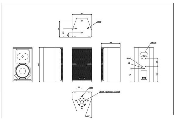 Pioneer Professional Audio XY-81 DEMO 8" toveis høyttaler, hvit utførelse 