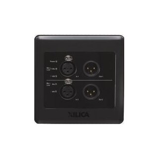 Xilica RIO 2x2  I/O Dante wall box XLR 2x XLR han + 2x XLR Hun