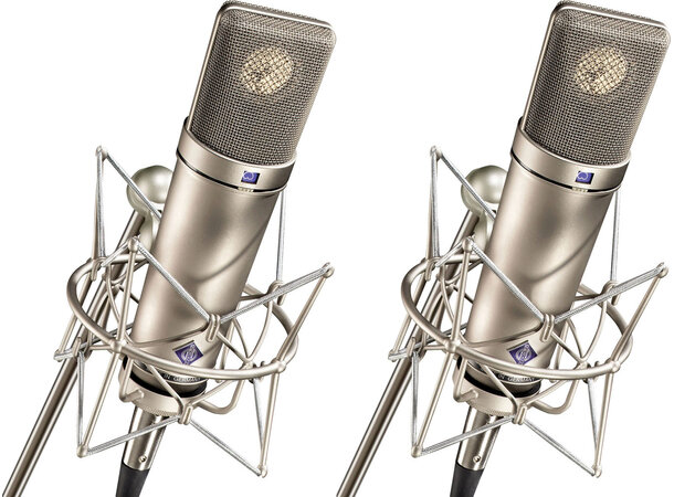 Neumann U 87 Ai Stereoset L. diaph mic w 3 switch pat Nikel Stereo 