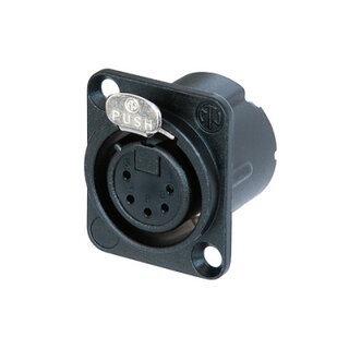 Neutrik 5 pin XLR Hun D-panel svart