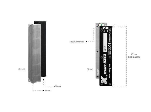 K-Array KZ12 Black Ultra-miniaturized Line-array speaker 
