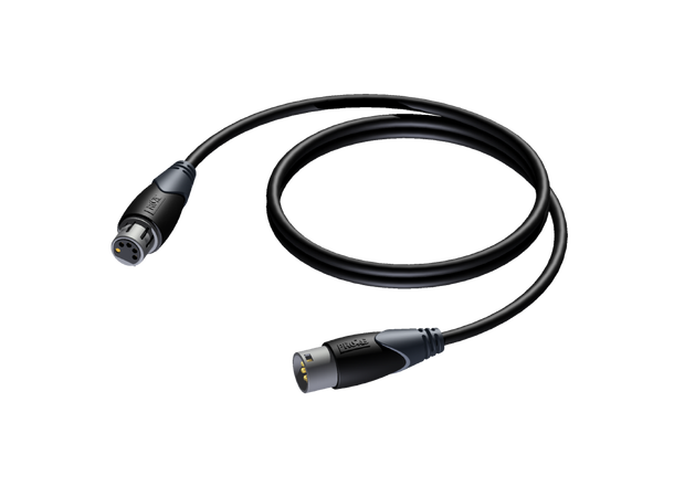 Procab CLD955 DMX-AES 110Ohm 5 pin  1,5m HQ, XLR 5 pin han/hun AES digital kabel 