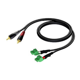 Procab CLA832 2xRCA 2xTerm Blo 3pin 3m 2x RCA/CINCH - 2x TERM BLOCK (3P - 3.81)