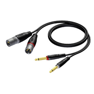 Procab CLA708/1.5 2x XLR Han-2x Jack Han-1,5m