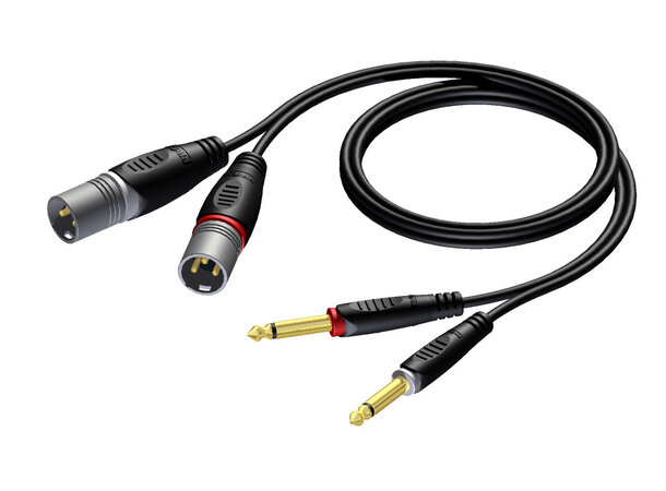 Procab CLA708/1.5 2x XLR Han-2x Jack Han-1,5m 