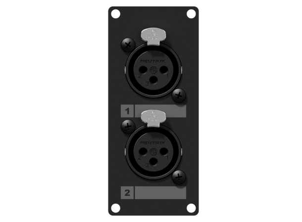 Caymon Casy 1 space with 2x XLR female 1 space with 2x xlr female to 3-pin 