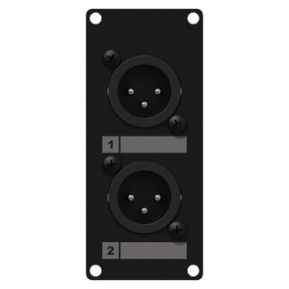 Caymon Casy 1 space with 2 x XLR male 1 space with 2x xlr male to 3-pin