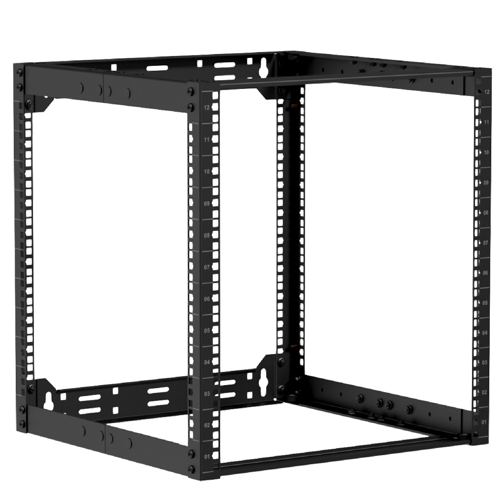 [OPR512A/B] Caymon open frame 19" Rack, for vegg