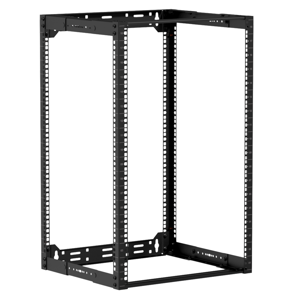 [OPR318A/B] Caymon open frame 19" Rack, for vegg