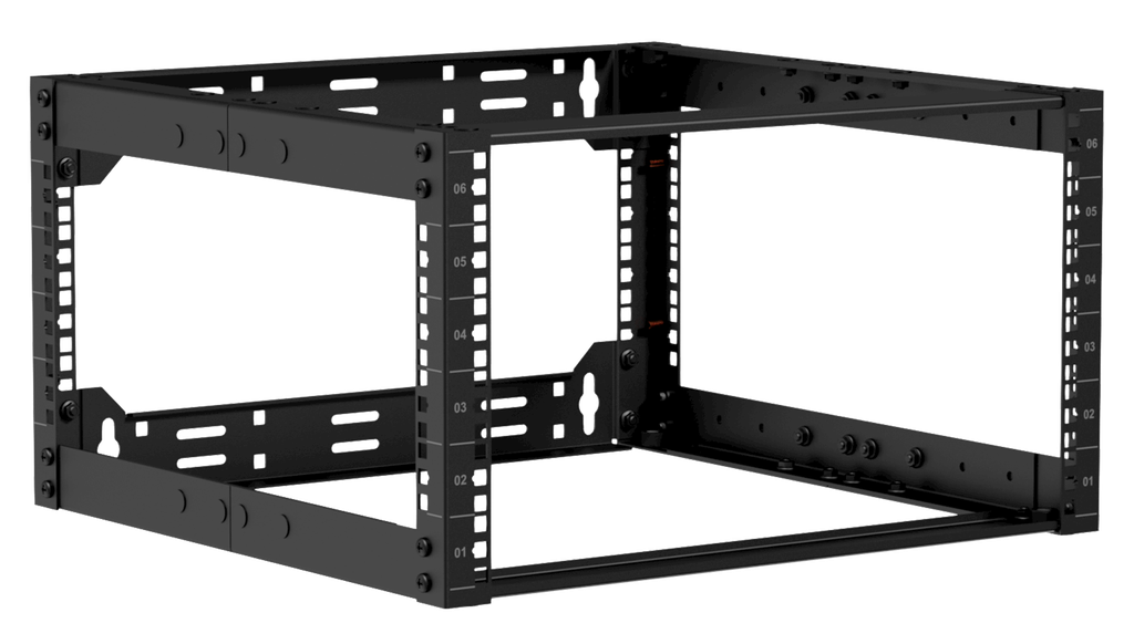 Caymon open frame 19" Rack, for vegg
