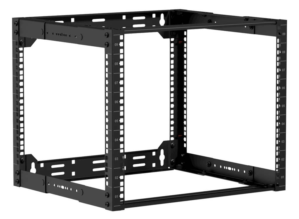 Caymon open frame 19" Rack, for vegg