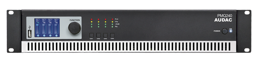 [PMQ240] Audac PMQ240 4-kanal 100V