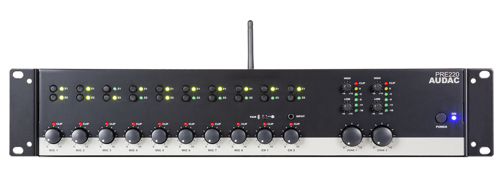 [PRE220] Audac PRE220 19" mikser med Bluetooth®