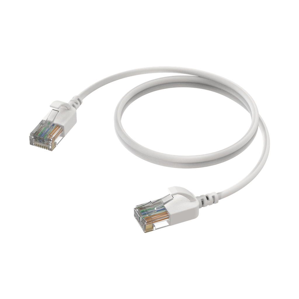 Procab CSD560, CAT6A, hvit, 0.15m
