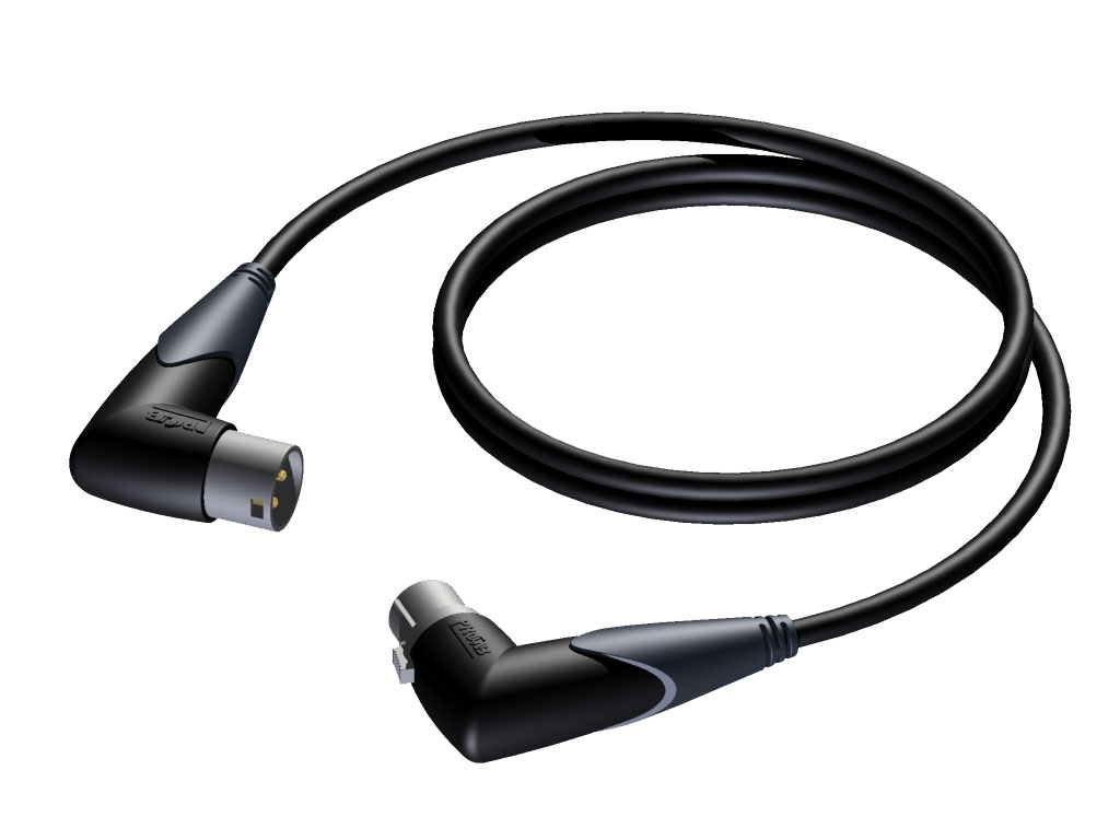 Procab CLA904, Vinklet XLR kabel, 10m