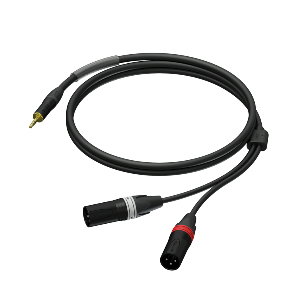 PRA712 2xXLR Han til minijack 3m