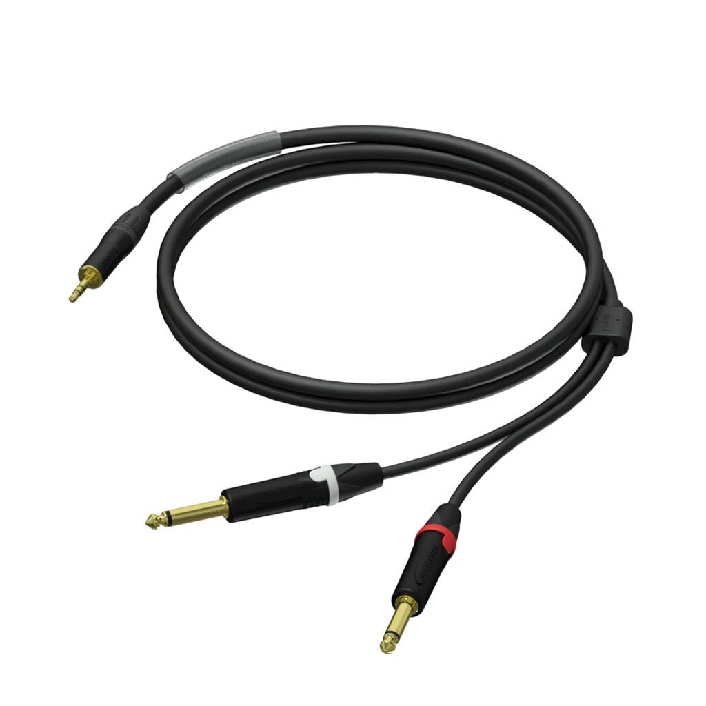 PRA713 2x6.3mm jack til minijack 1,5m