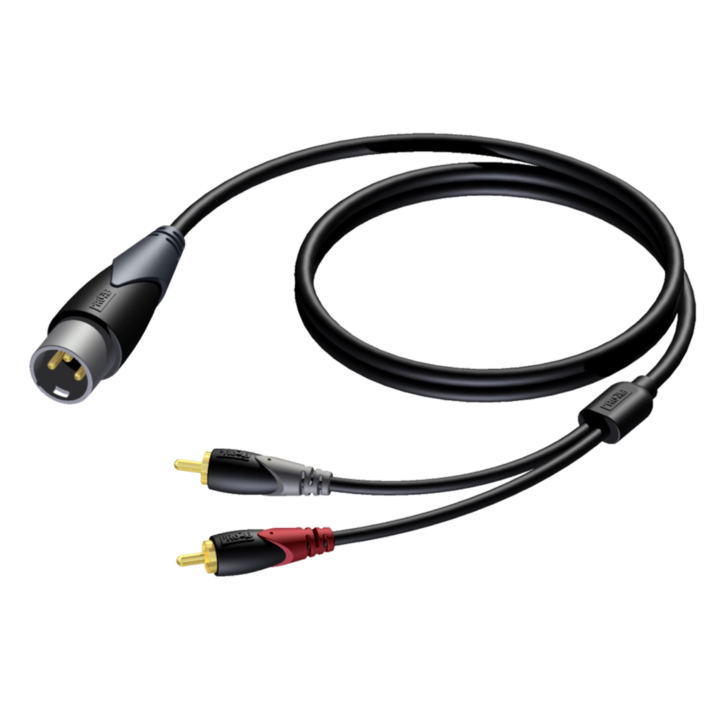 Procab CLA703 XLR - 2 x RCA han-han  1,5