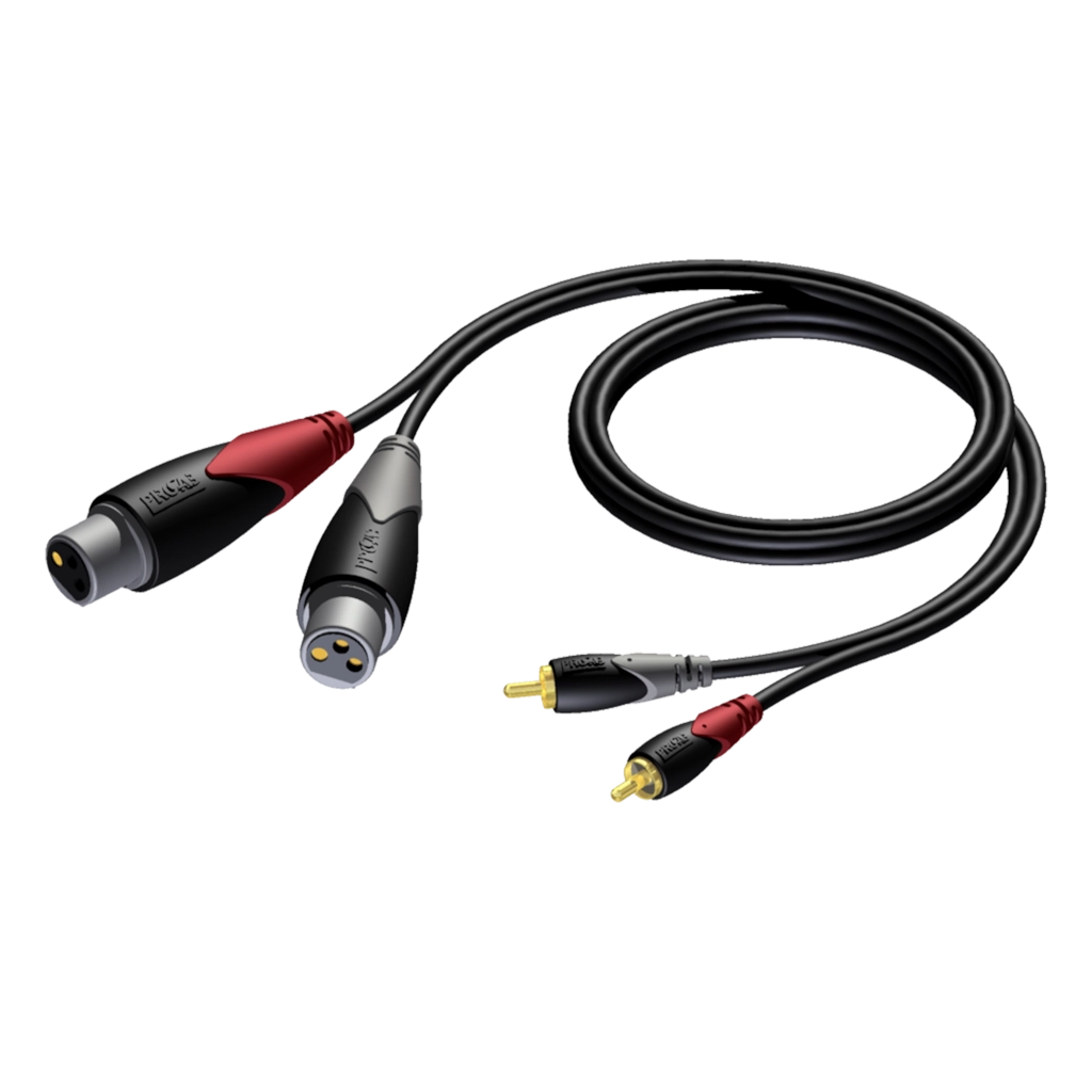 Procab CLA705 2 x XLR - 2 x RCA F/M 3 m