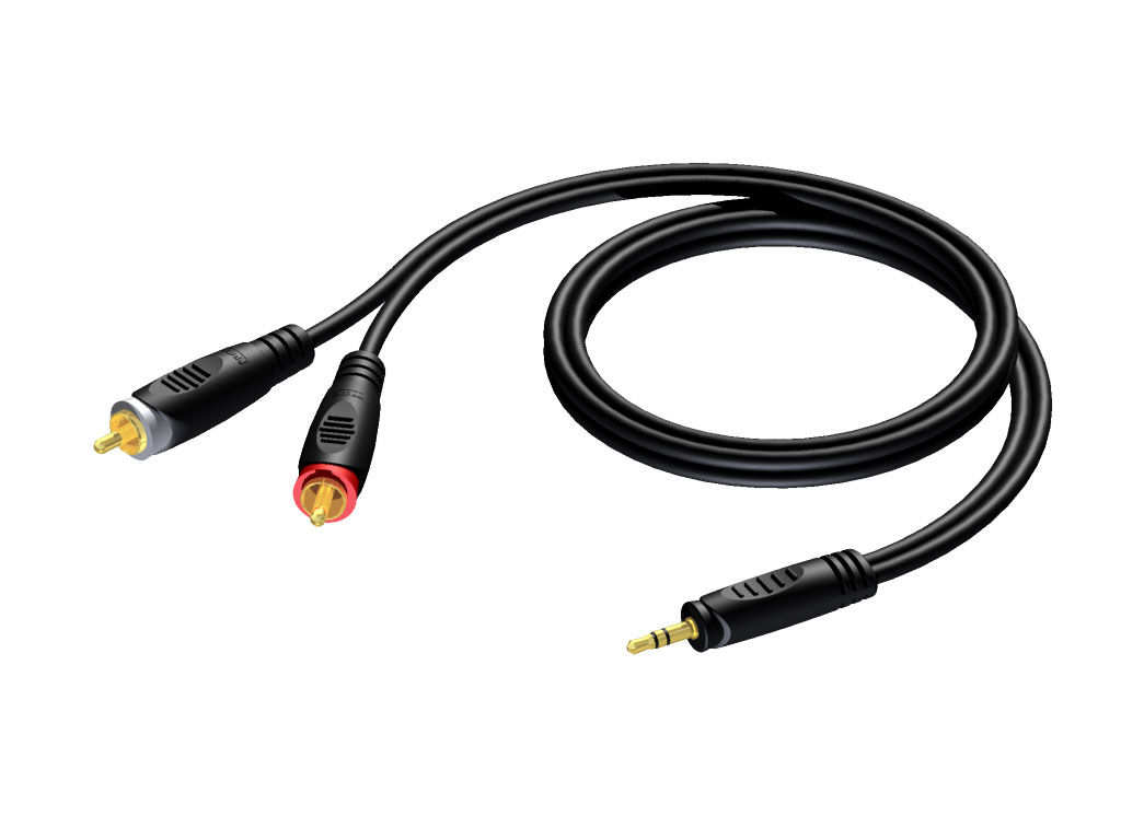 Procab CLA711/3 minijack-2x Rca 3m