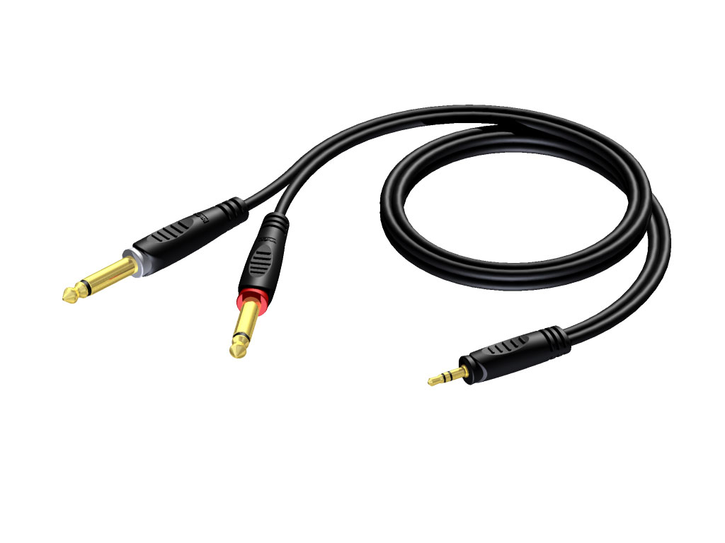 Procab CLA713/3 3,5 mm - 2 x Jack Mono 3m