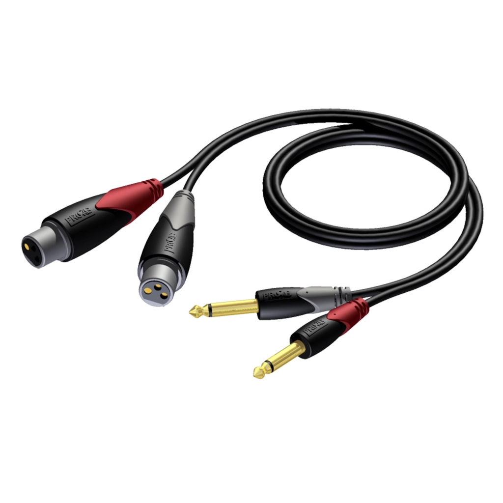 Procab CLA707 2 x XLR - 2 x Jack F/M 1,5 m