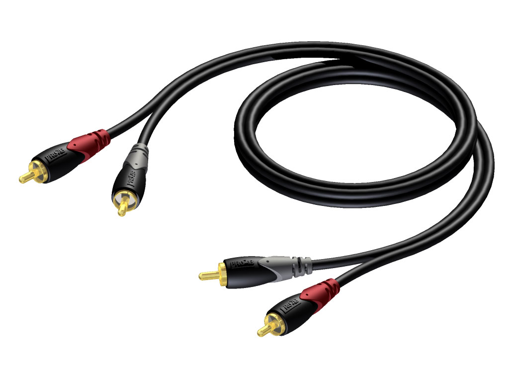 Procab CLA800/1 2 x RCA kabel, M/M 1m