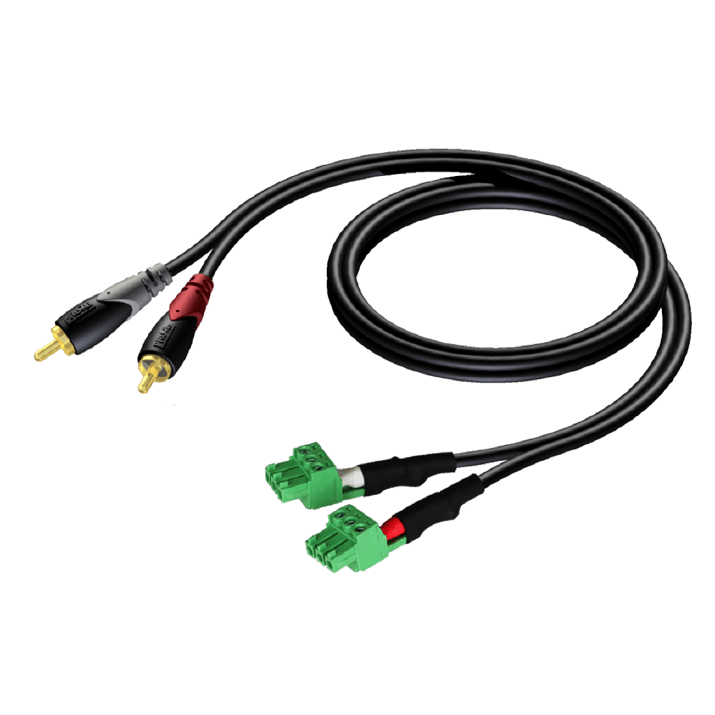 [CLA832/1.5] Procab CLA832 2xRCA 2xTerm Blo 3pin 1,5m