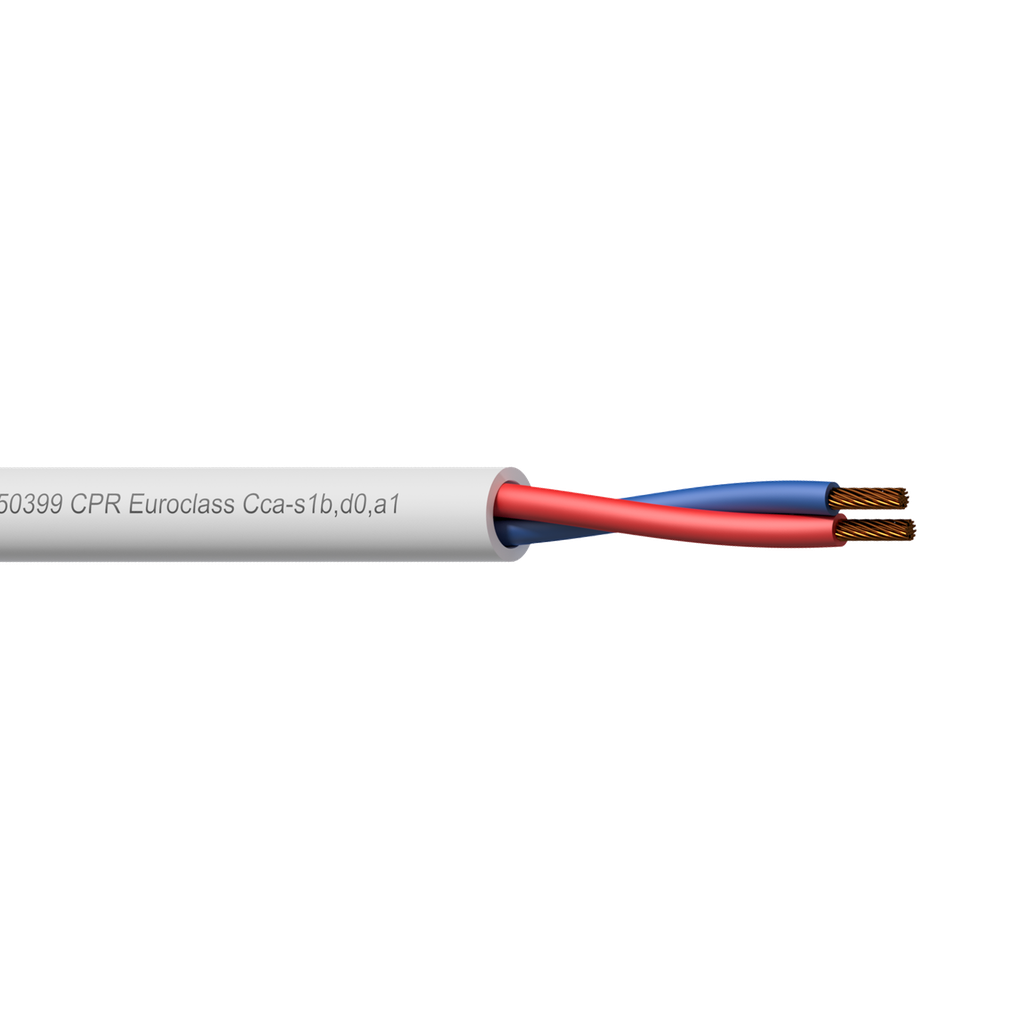 Procab CLS215W-CCA 2x1.5mm² 100M HVIT