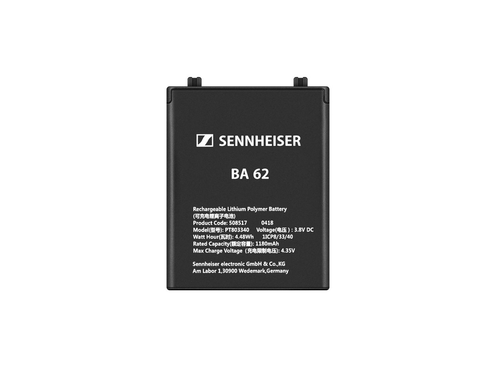 [508517] Sennheiser BA62 Batteripakke oppladbar