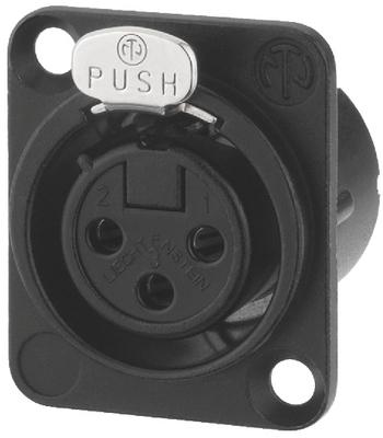 [3FD-LX-BAG] Neutrik 3pin XLR Hun for D-panel Svart