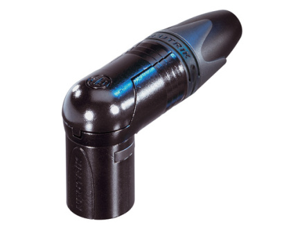 [NC3MRX-BAG] Neutrik 3 pin XLR Han Vinklet Svart