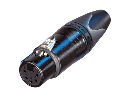 Neutrik 5 pin XLR Hun - Sort